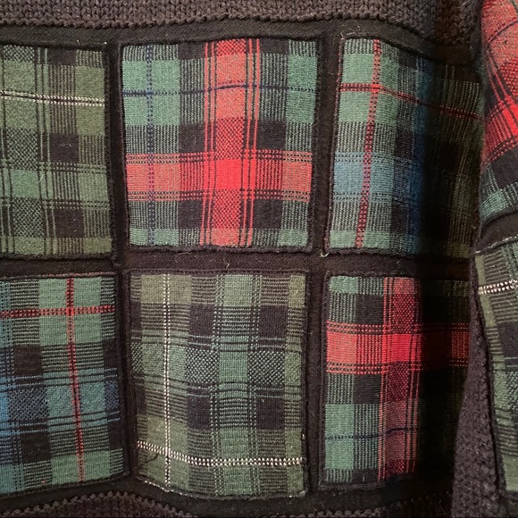 Splicing Checked Sweater - Picture 4 of 8